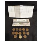 THIRTEEN INDIAN HEAD CENTS