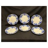 WH GRINDLEY MELBOURNE PATTERN FLOW BLUE PLATES