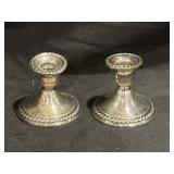 ROGERS STERLING SILVER CANDLESTICK HOLDERS