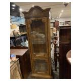 LIGHTED CURIO CABINET 76 1/2Hx26Wx14D