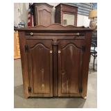 VINTAGE AOLID WOOD DRY SINK 32.5Wx37.5Hx18.5