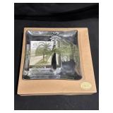 IHI PALM TREE SERVING PLATTER, KNIFE, NAPKINS