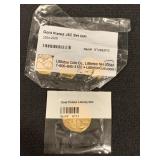 GOLD PLATED LIBERTY HALF DOLLAR & 5 CENT COINS
