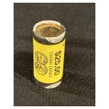 $25 SACAGAWEA GOLD DOLLAR COINS UNCIRCULATED ROLL