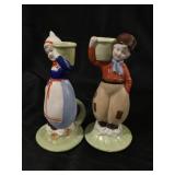 DUTCH BOY AND GIRL CANDLEHOLDERS