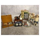 GOLF PLAYING CARDS PEWTER FRAME FIGURINES