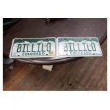 COLORADO VANITY PLATES " BILLILO" COLORADO VANITY PLATES " BILLILO"