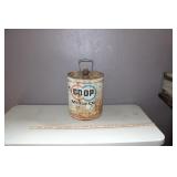 VINTAGE "COOP" 5 GAL OIL CAN VINTAGE "COOP" 5 GAL OIL CAN