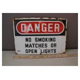 VTG. ENAMEL "DANGER" METAL SIGN