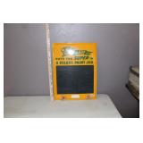 VTG "FLASH BOND" METAL SIGN CHALK BOARD CENTER