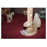 SMALL QUARTZ CARVED BOOK END