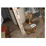 ORNATE GOLD TONED PERFUME BOTTLE