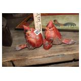 SMALL WOOD CARVED BIRDS DECOR