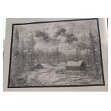 WINTER MOUNTAIN SCENE PRINT WINTER MOUNTAIN SCENE PRINT