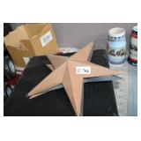 LOT OF SIX METAL DECORATIVE STARS LOT OF SIX METAL DECORATIVE STARS