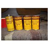 LOT OF VTG CHOCOLATE FLAV SYRUP CANS