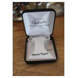 CRYSTAL PLATINIUM OVER STERLING EARRINGS CRYSTAL PLATINIUM OVER STERLING EARRINGS