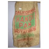 VTG. BURLAP POTATOE SACK VTG. BURLAP POTATOE SACK