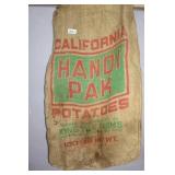 VTG. BURLAP POTATOE SACK