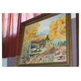 WATERCOLOR "AUTUMN MOUNTAIN SCENE" WATERCOLOR "AUTUMN MOUNTAIN SCENE"