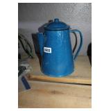 BLUE ENAMEL COFFE POT BLUE ENAMEL COFFE POT