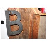 WOOD CUTOUT LETTER "B"