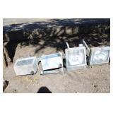 LOT OF FOUR OUTDOOR STADIUM LIGHTS LOT OF FOUR OUTDOOR STADIUM LIGHTS