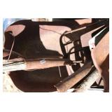 LOT OF OLD SHOVEL HEADS PITCHFORKS ETC. LOT OF OLD SHOVEL HEADS PITCHFORKS ETC.