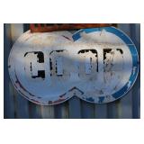 VTG. "COOP" METAL SIGN (ROUGH)