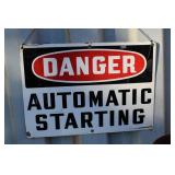 VTG. ENAMEL "DANGER" METAL SIGN VTG. ENAMEL "DANGER" METAL SIGN