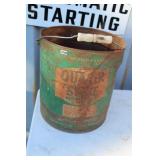 VTG. "QUACKER STATE" MOTOR OIL 5 GAL CAN