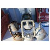 LOT OF FOUR VTG./ANTQ OIL LAMPS