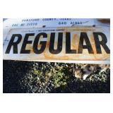 VTG. "REGULAR" GAS METAL SIGN VTG. "REGULAR" GAS METAL SIGN