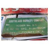 SOUTHLAND ROYALTY COMPANY OIL LEASE SIGN