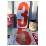 LOT OF VTG. GAS STATION NUMBERS LOT OF VTG. GAS STATION NUMBERS