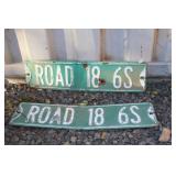 VTG ROAD SIGNS PRESSED METAL HEAVY VTG ROAD SIGNS PRESSED METAL HEAVY