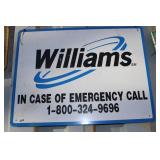 "WILLIAMS" METAL SIGN "WILLIAMS" METAL SIGN