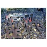 LARGE LOT OF METAL ALLOY LETTERS LARGE LOT OF METAL ALLOY LETTERS
