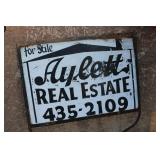 METAL SIGN AND POST REAL ESTATE SIGN