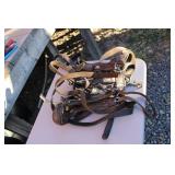 LOT OF THREE LEATHER SHOW HALTERS LOT OF THREE LEATHER SHOW HALTERS