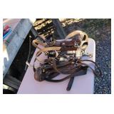 LOT OF THREE LEATHER SHOW HALTERS