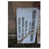 OIL LEASE SIGN TEXAS COUNTY OIL LEASE SIGN TEXAS COUNTY