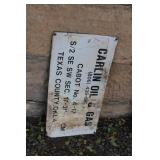 OIL LEASE SIGN "CARLIN" TXAS COUNTY OIL LEASE SIGN "CARLIN" TXAS COUNTY