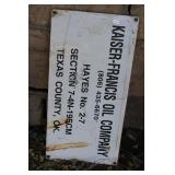 OIL LEASE SIGN TEXAS CO. OIL LEASE SIGN TEXAS CO.