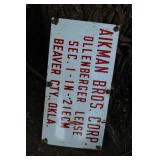 OIL LEASE SIGN BEAVER CO. OIL LEASE SIGN BEAVER CO.