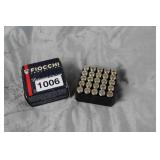 FIOCCHI 25 9MM AMMO 25 RDS. FIOCCHI 25 9MM AMMO 25 RDS.