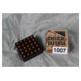 HORNADY CRITICAL DEFENSE 9MM  25 RDS.