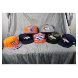 LOT OF SEVEN DENVER BRONCO CAPS