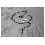 SILVER PLATE BEADED ROSARY