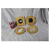 VTG. CHALKWARE REFLECTION MIRRORS VTG. CHALKWARE REFLECTION MIRRORS